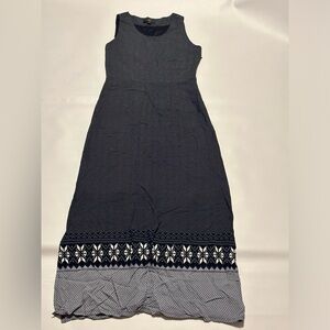 NWOT ZINK LONDON WOMEN DOT PRINT MAXI LENGTH DRESS WITH SIDE ZIP AND SLIT SIZE S